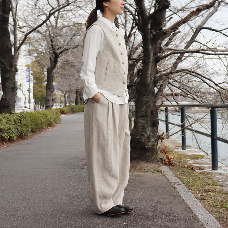またまた再入荷** atelier naruse アトリエナルセ linen vest リ