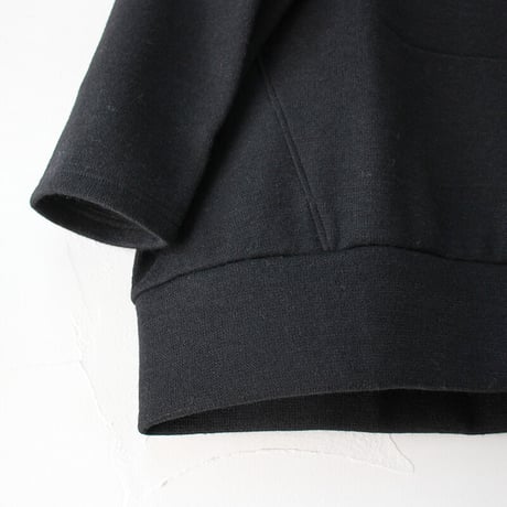 **再入荷** Linenya リネンヤ　ウールボリュームネックプルオーバー　#ブラック　【送料無料】