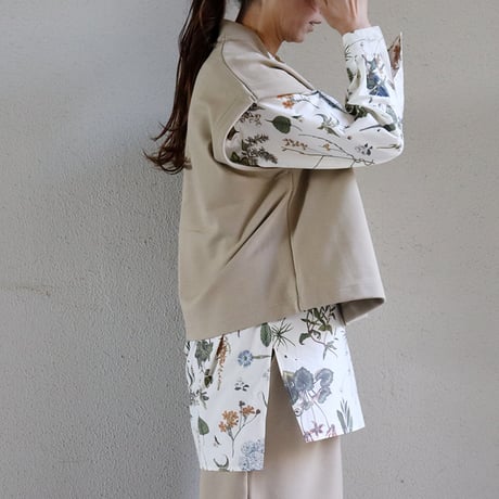 ARTE POVERA アルテポーヴェラ　ポンチ裏起毛フレンチカーデ　#ベージュ