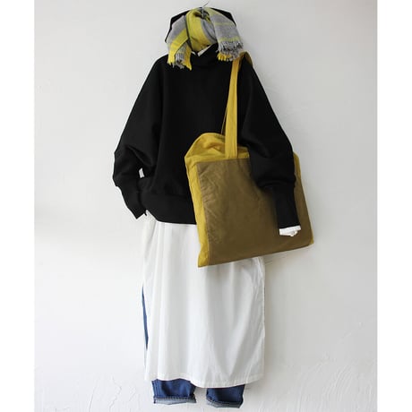 Linenya リネンヤ　スウェットドルマンパーカー　#ブラック