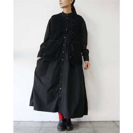 ASEEDONCLOUD アシードンクラウド　Kigansai wool fleece vest #black 【送料無料】