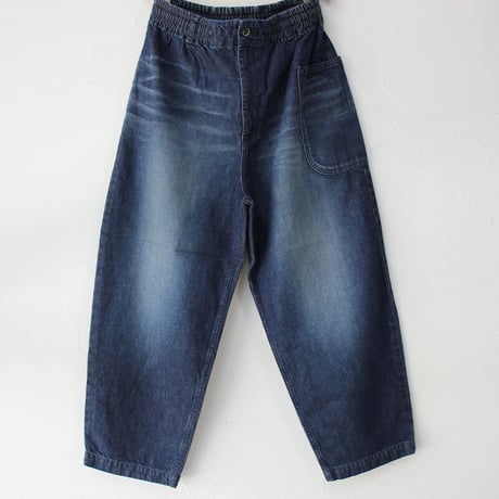 **2025a/w分到着** atelier naruse アトリエナルセ　コットンデニム ウエストゴム バルーンバンツ　#ストーンウォッシュ加工