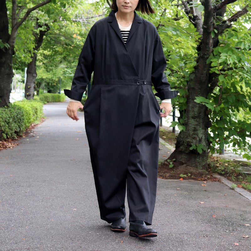 atelier naruse アトリエナルセ コットンカシュクールジャンプスーツ