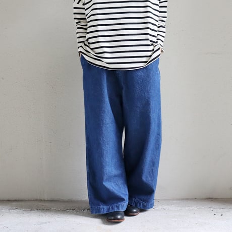 TRAVAIL MANUEL トラバイユマニュアル　ムラ糸デニムノーティカルパンツ　#オフ白、インディゴ