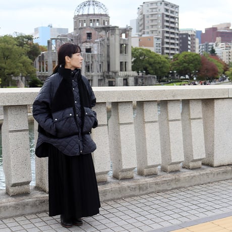 anme アンヌ　BOA/QUILT useful coat　#ブラック　【送料無料】