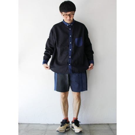 FUNSET OF ART ファンセットオブアート　IDGナローボタンダウンシャツ　#インディゴ　【送料無料】