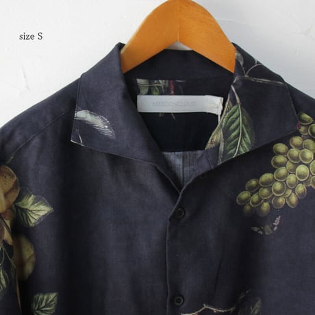 ASEEDONCLOUD　アシードンクラウド　Mitsuyakusou botanical print Resarcher shirt  #ブラック