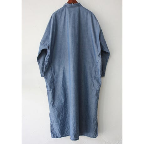 **またまた再入荷** homspun ホームスパン　ライトオンスシャンブレーBIGシャツワンピース　#ブルー、ネイビー　【送料無料】