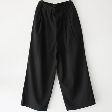 TRAVAIL MANUEL トラバイユマニュアル　ドライウェザー2タックワイドパンツ　#チャコール、ブラック