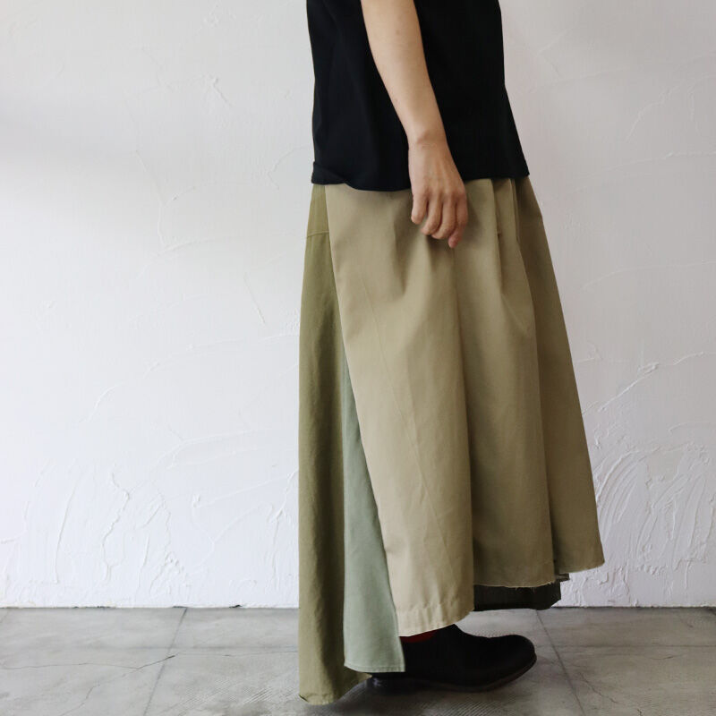 ARTE POVERA 再構築　ミリタリースカート　ロング ARTE POVERA 再構築 ミリタリースカート ロング