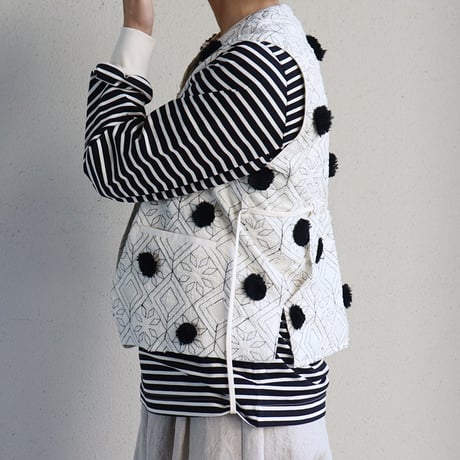 ASEEDONCLOUD アシードンクラウド blooming cloth garden instrumentalist vest #off white