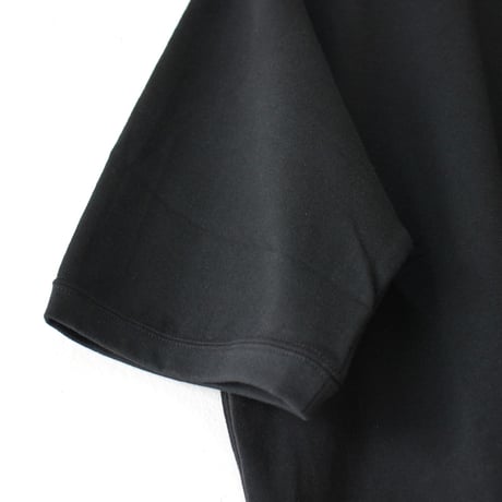 amne アンヌ　MINI TERRY half sleeve crew ミニテリー半袖クルーネック　#ブラック