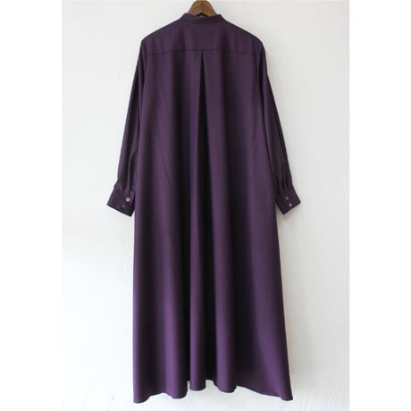 amne アンヌ　GABARDINE cone dress ギャバジンコーンドレス　＃グレープ、チャコール
