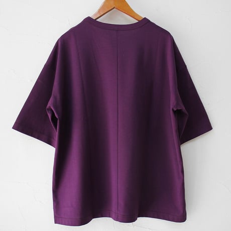 Linenya リネンヤ　コットン天竺オーバーTシャツ　#パープル、カーキ、ネイビー、ブラック