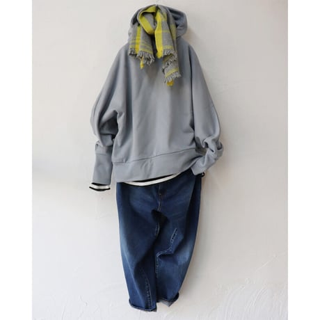 **またまた再入荷**　Linenya リネンヤ　コットンスウェットドルマンパーカー　#ピンク、サックスブルー、カーキ　【送料無料】