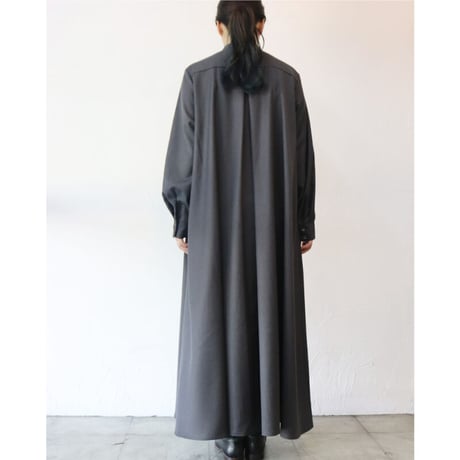 amne アンヌ　GABARDINE cone dress ギャバジンコーンドレス　＃グレープ、チャコール