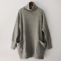Linenya リネンヤ　接結ウールポケットプルオーバー　#グレー、ネイビー　【送料無料】