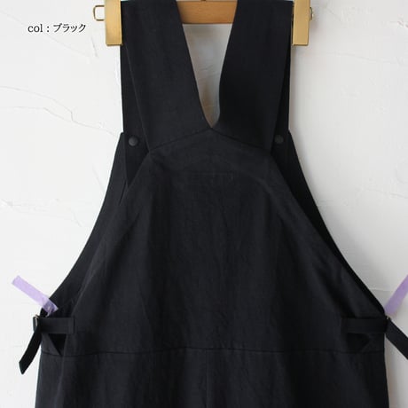 **杢グレイのみ再入荷** atelier naruse アトリエナルセ　コットンリネンスラブオーバーオール　cotton linen slab overalls-pants