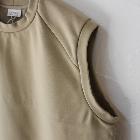 ARTE POVERA アルテポーヴェラ　ポンチ裏起毛ベスト　#ベージュ