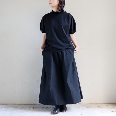 Tammyイザベルマランエトワール 麻 リネン アシメスカート レザーライクサテンマーメイドスカート
