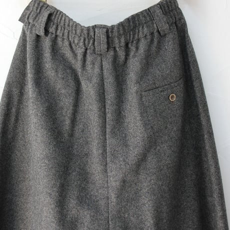 atelier naruse アトリエナルセ furano wool wide pants  #杢ブラック　【送料無料】