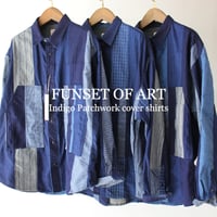 FUNSET OF ART ファンセットオブアート　インディゴパッチワークカバーシャツ　#インディゴ
