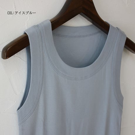 **2025s/s分到着** homspun ホームスパン　40/1度詰めフライスタンクトップ
