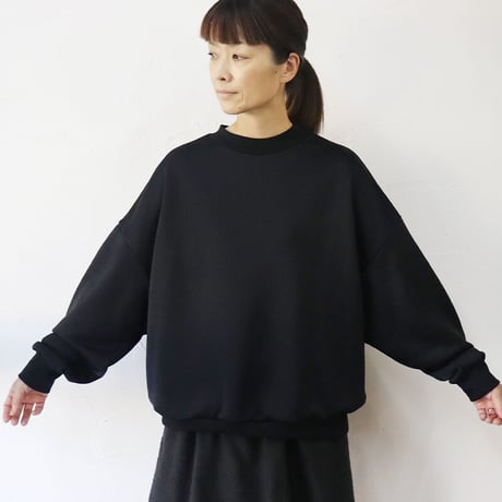 **ブラック再入荷** TRAVAIL MANUEL トラバイユマニュアル  ラスター裏毛ワイドスリーブスウェット　#ホワイト、ネイビー、ブラック　【送料無料】