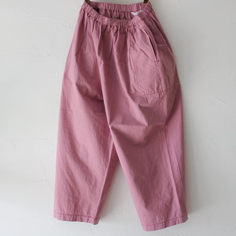 **再入荷**　homspun ホームスパン　バルキーシーチング薄手ギャザーパンツ　#ブルー、グレー、ピンク