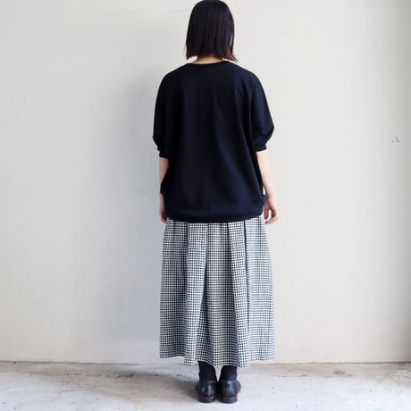 **またまたまた再入荷** LinenYa リネンヤ　コットンシルクタックスカート　#ギンガムチェック
