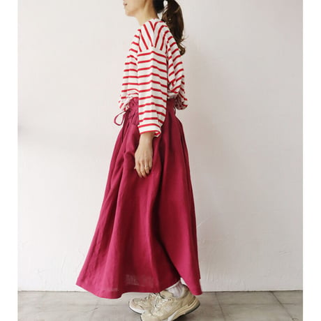 amne アンヌ　BORDER gride basque #レッド、ブラック　【送料無料】