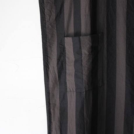 **またまた再入荷** homspun ホームスパン　コットンリネン太ストライプBIGワンピース