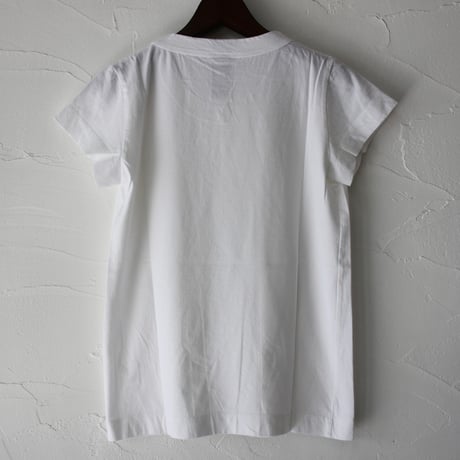 **2025春夏分到着**homspun ホームスパン　30/1天竺フレンチTシャツ　#サラシ、サックス、ダークグリーン、ブラック