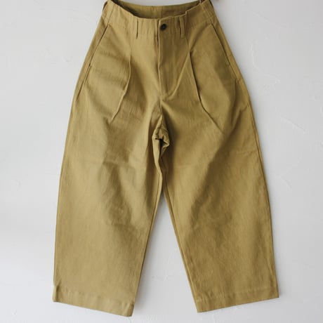 **またまた再入荷** sasanqua by trees サザンカバイツリース　カツラギバナナトラウザー　#アイボリー、ベージュ　【送料無料】