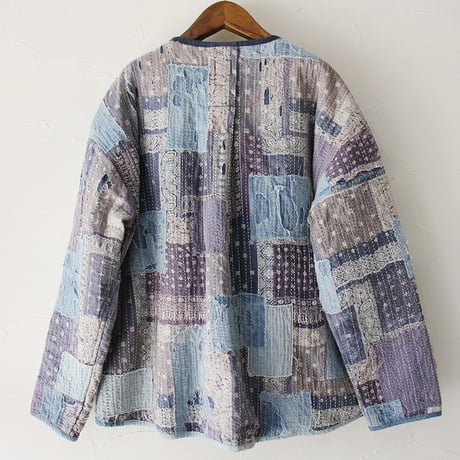 **SuKiMa別注** FUNSET OF ART ファンセットオブアート COFバンダナBORO刺し子ライナーブルゾン　#ブルー、ブラック
