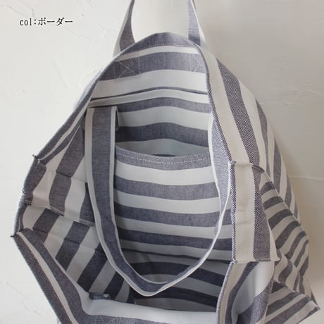 homspun ホームスパン　先染め帆布バッグ　#ストライプ、チェック、ボーダー