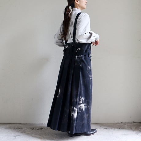 ASEEDONCLOUD アシードンクラウド　Fog forest denim Sankayo apron dress #black