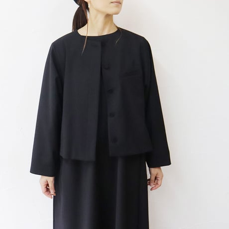 **再入荷** Linenya リネンヤ　ウールジャケット　#ブラック　【送料無料】