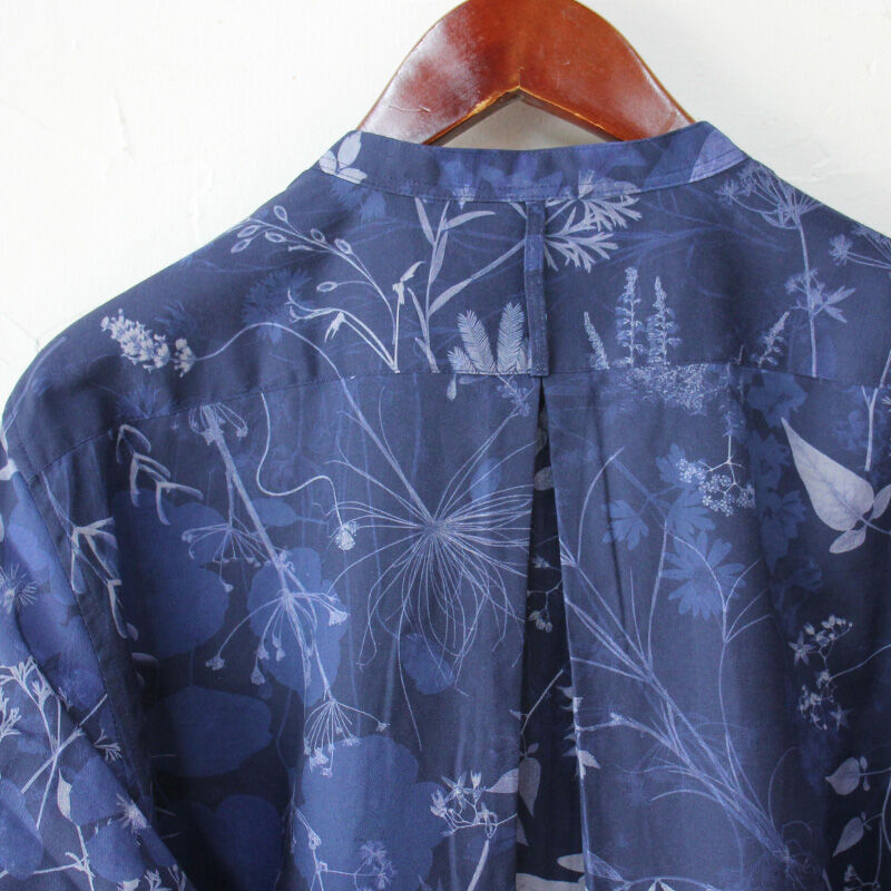 ASEEDONCLOUD 花柄長袖シャツ ASEEDONCLOUD アシードンクラウド Flower Blue Print Pajama