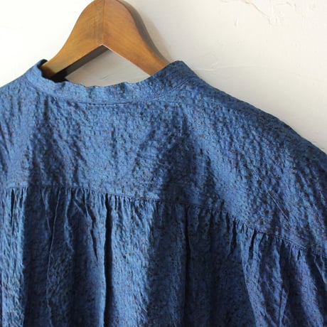 **またまた再入荷** Linenya リネンヤ　HOKKOH LIBERTY バンドカラー半袖シャツ　#インディゴ、ダークインディゴ　【送料無料】
