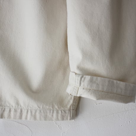 **2024s/s分到着** atelier naruse アトリエナルセ　コットンデニム ウエストゴム バルーンバンツ　#キナリ
