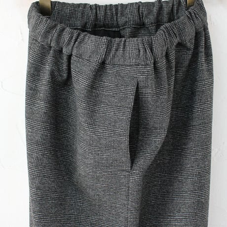 **再入荷** TRAVAIL MANUEL トラバイユマニュアル　杢グレンチェックノマドパンツ　♯グレー、チャコールグレー