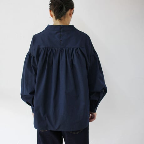 ASEEDONCLOUD アシードンクラウド　Polar night cotton Hyouryushi smock blouse #INDIGO 【送料無料】