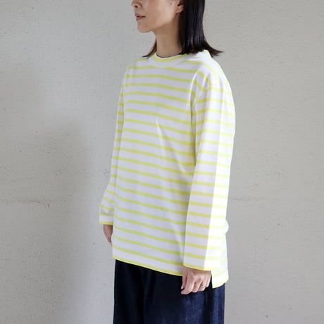 atelier naruse アトリエナルセ　コットンボーダーカットソー（長袖）　cotton border cut&sewn ～+homme～