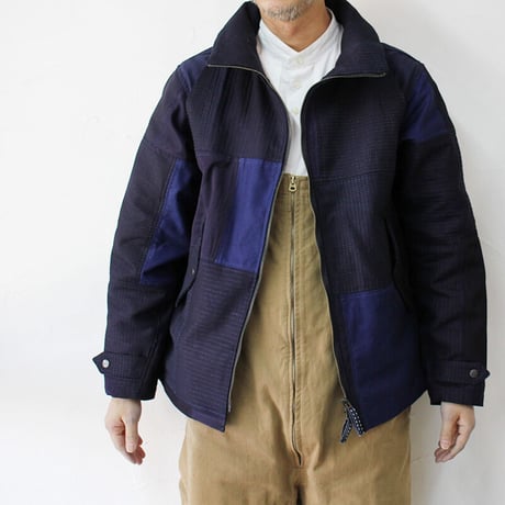 FUNSET OF ART ファンセットオブアート IDGパッチワークハカマデッキジャケット　＃インディゴ　【送料無料】