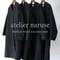 **再入荷** atelier naruse アトリエナルセ　melton wool cocoon coat　メルトンウールコクーンコート　#ブラック　【送料無料】