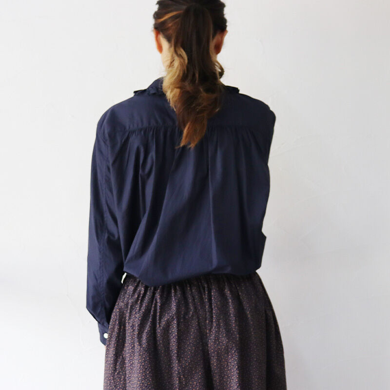 hirokoさま　ホームスパン homspun コットン　ギャザーブラウス drop-kaitori_25-2507-235