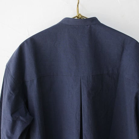 amne アンヌ CHAMBRAY covered shirts シャンブレーカバーシャツ　#INK　【送料無料】