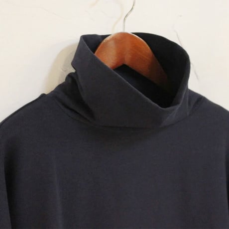 **ネイビーのみ再入荷** LinenYa 天竺ハイネックプルオーバー　#ネイビー、グレー　【送料無料】
