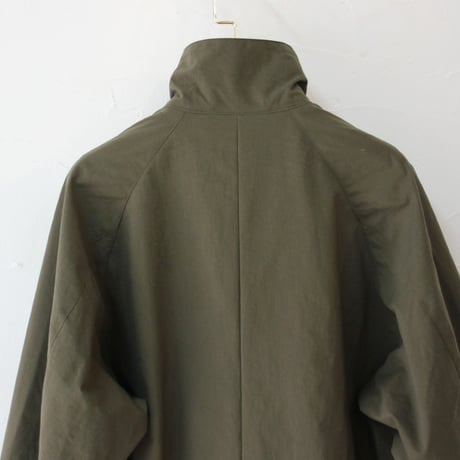 amne アンヌ　ナイロンオックスカバードコート　NYLON OX covered coat #オリーブ、ブラック
